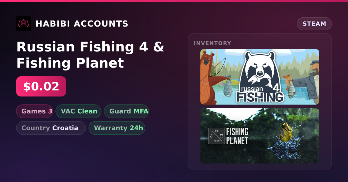 Russian Fishing 4 & Fishing Planet — HabibiAccounts