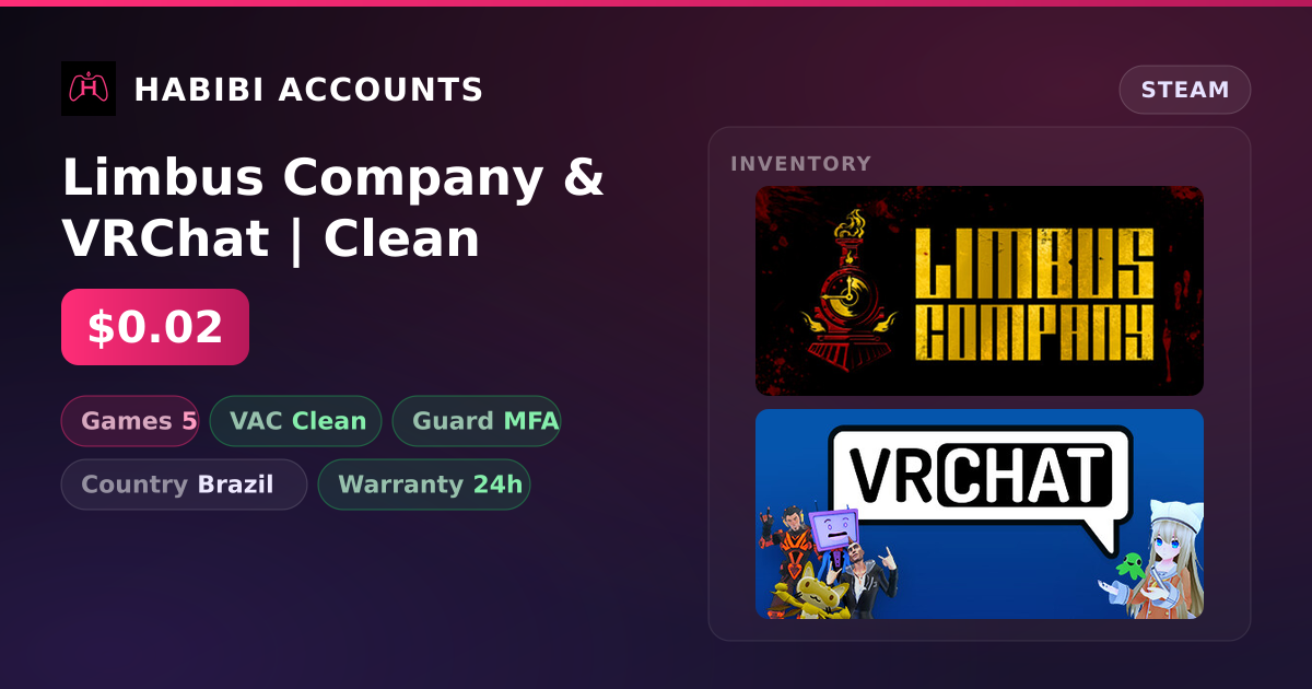 Limbus Company & VRChat | Clean — HabibiAccounts