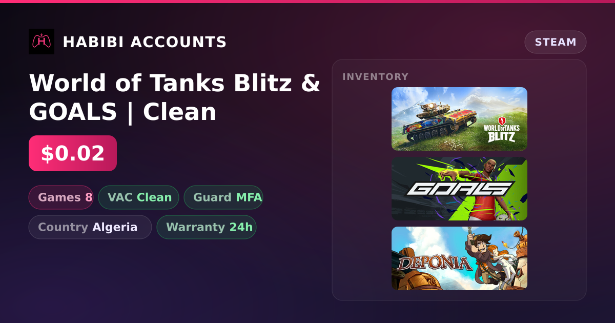 World of Tanks Blitz & GOALS | Clean — HabibiAccounts