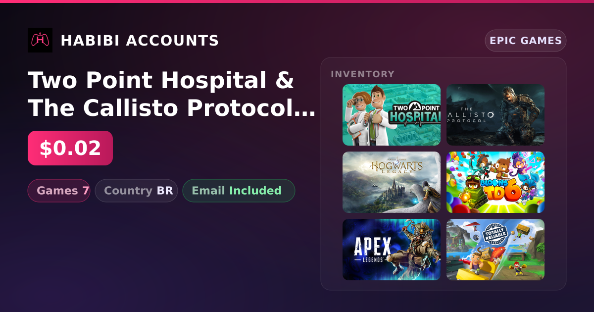 Two Point Hospital & The Callisto Protocol | 7 Games — HabibiAccounts