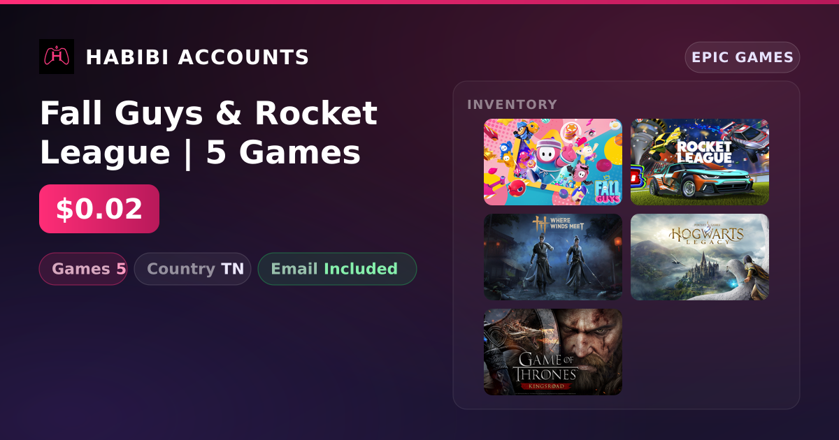Fall Guys & Rocket League | 5 Games — HabibiAccounts