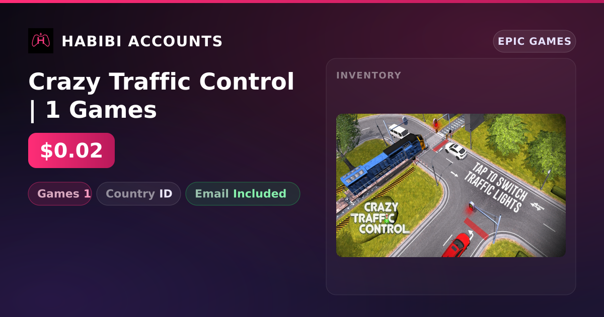 Crazy Traffic Control | 1 Games — HabibiAccounts