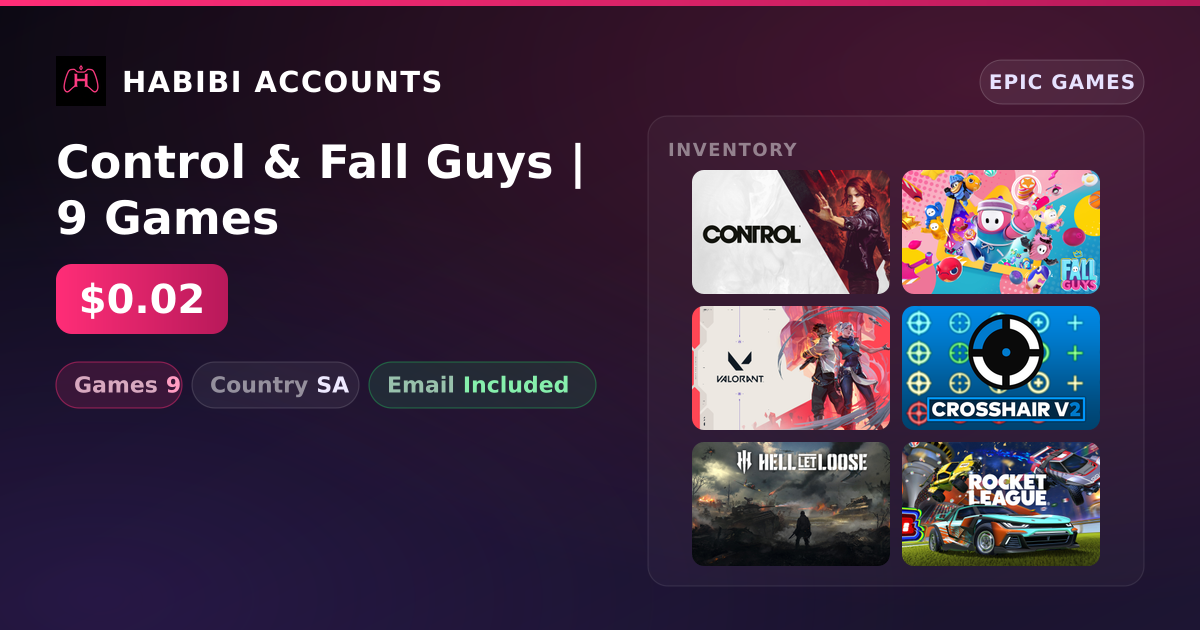 Control & Fall Guys | 9 Games — HabibiAccounts