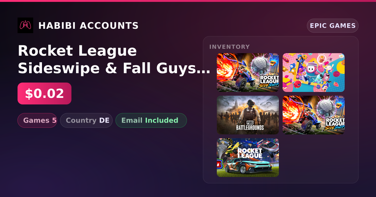 Rocket League Sideswipe & Fall Guys | 5 Games — HabibiAccounts