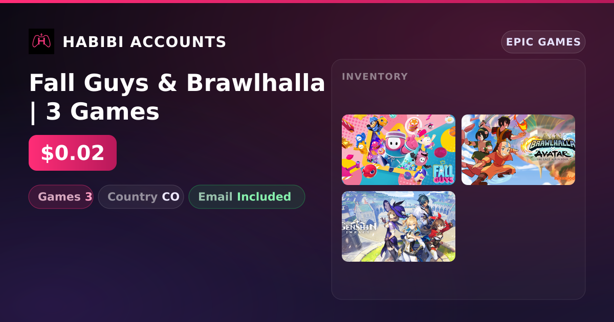 Fall Guys & Brawlhalla | 3 Games — HabibiAccounts