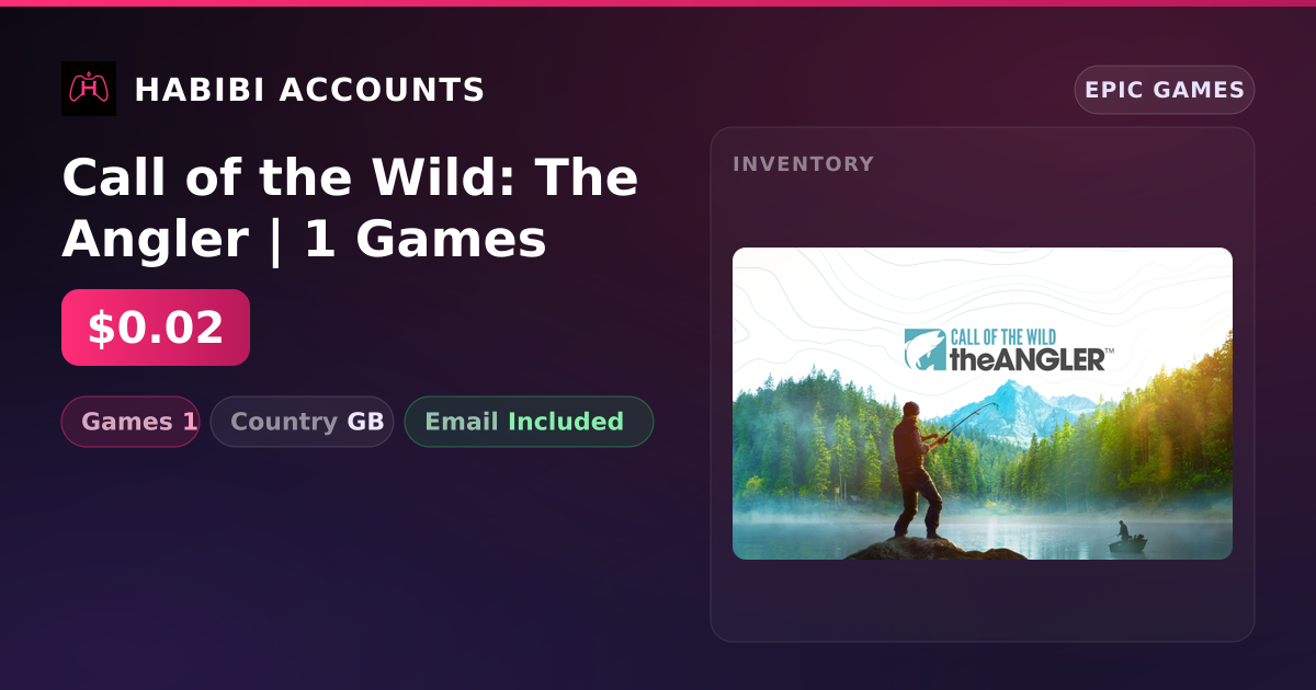 Call of the Wild: The Angler | 1 Games — HabibiAccounts