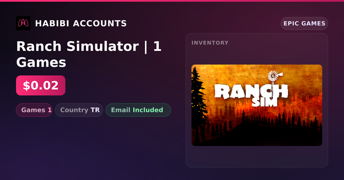 Ranch Simulator | 1 Games — HabibiAccounts