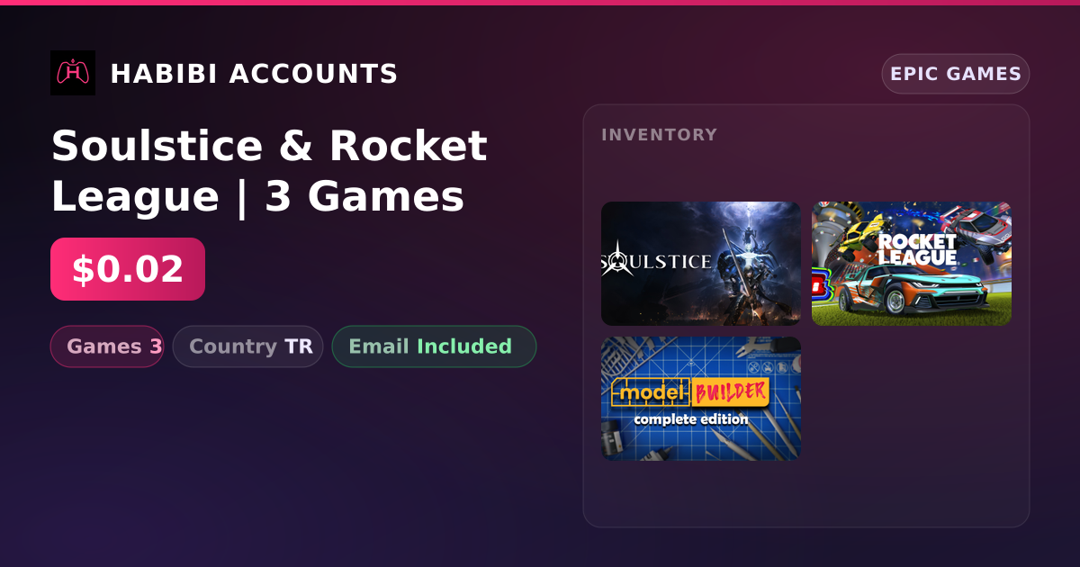 Soulstice & Rocket League | 3 Games — HabibiAccounts