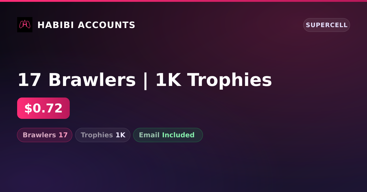 17 Brawlers | 1K Trophies — HabibiAccounts
