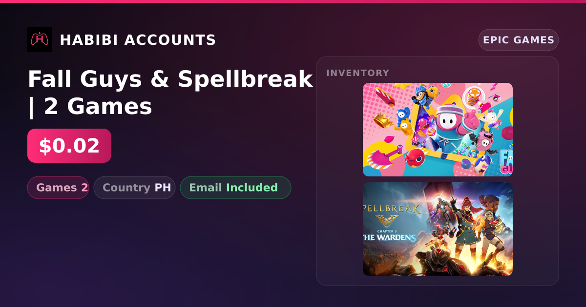 Fall Guys & Spellbreak | 2 Games — HabibiAccounts