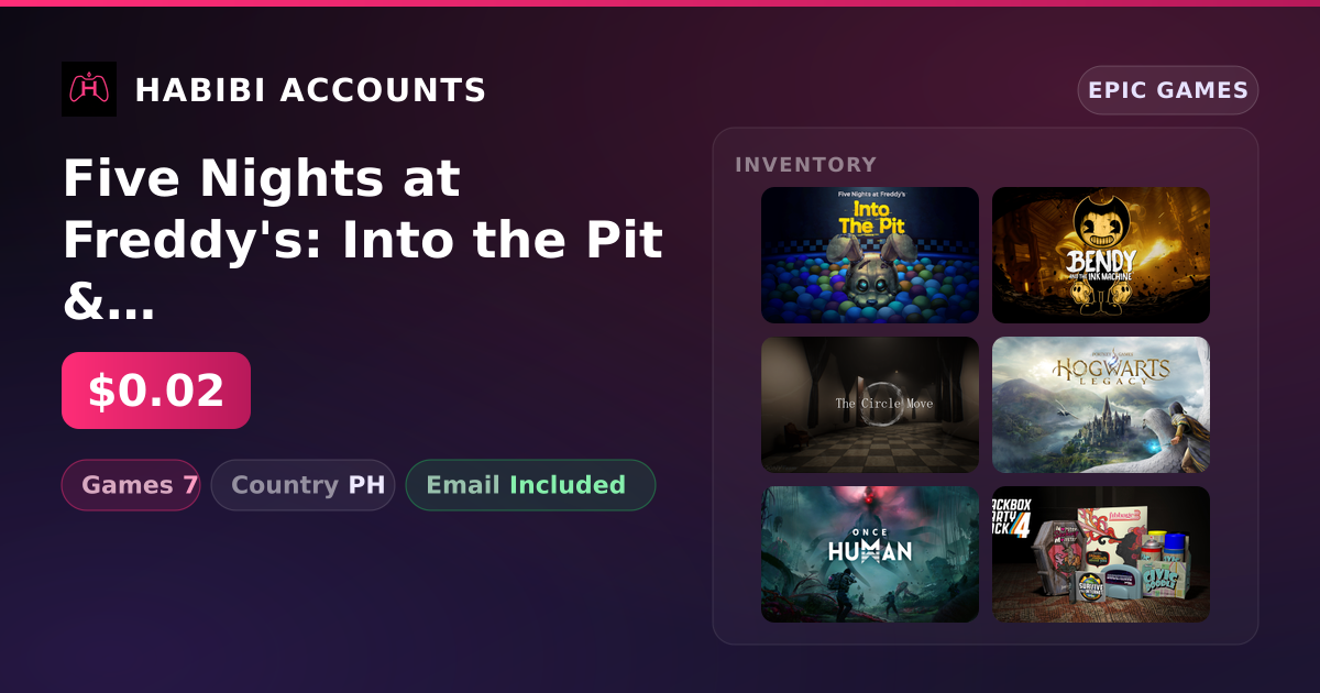 Five Nights at Freddy's: Into the Pit & Bendy and the Ink Machine | 7 Games — HabibiAccounts
