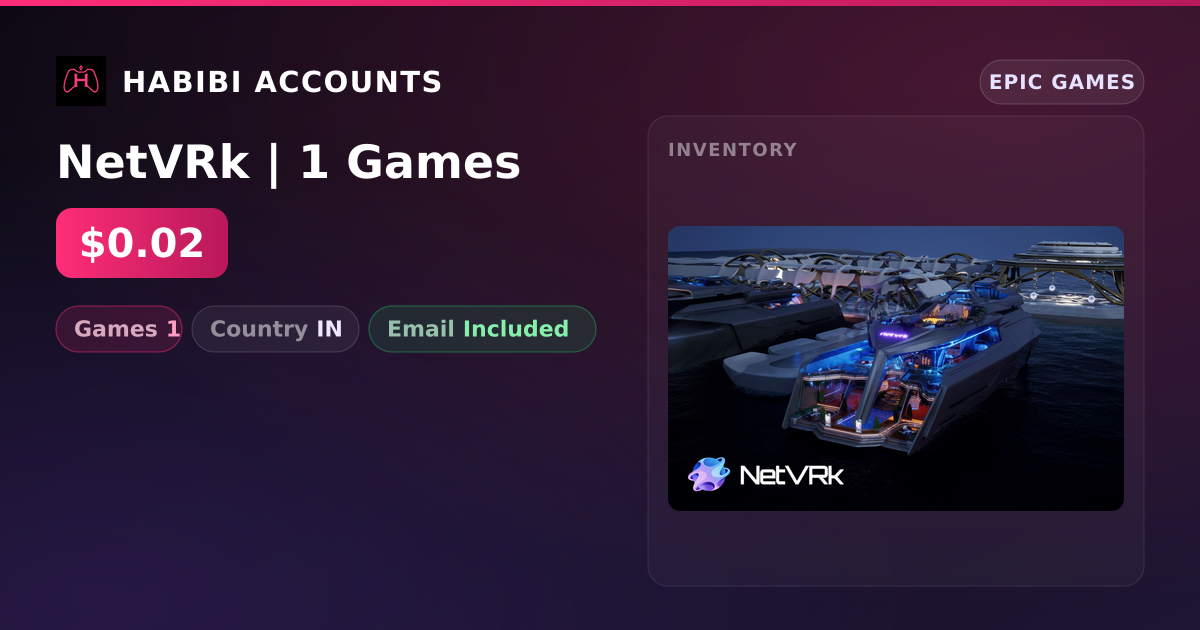NetVRk | 1 Games — HabibiAccounts