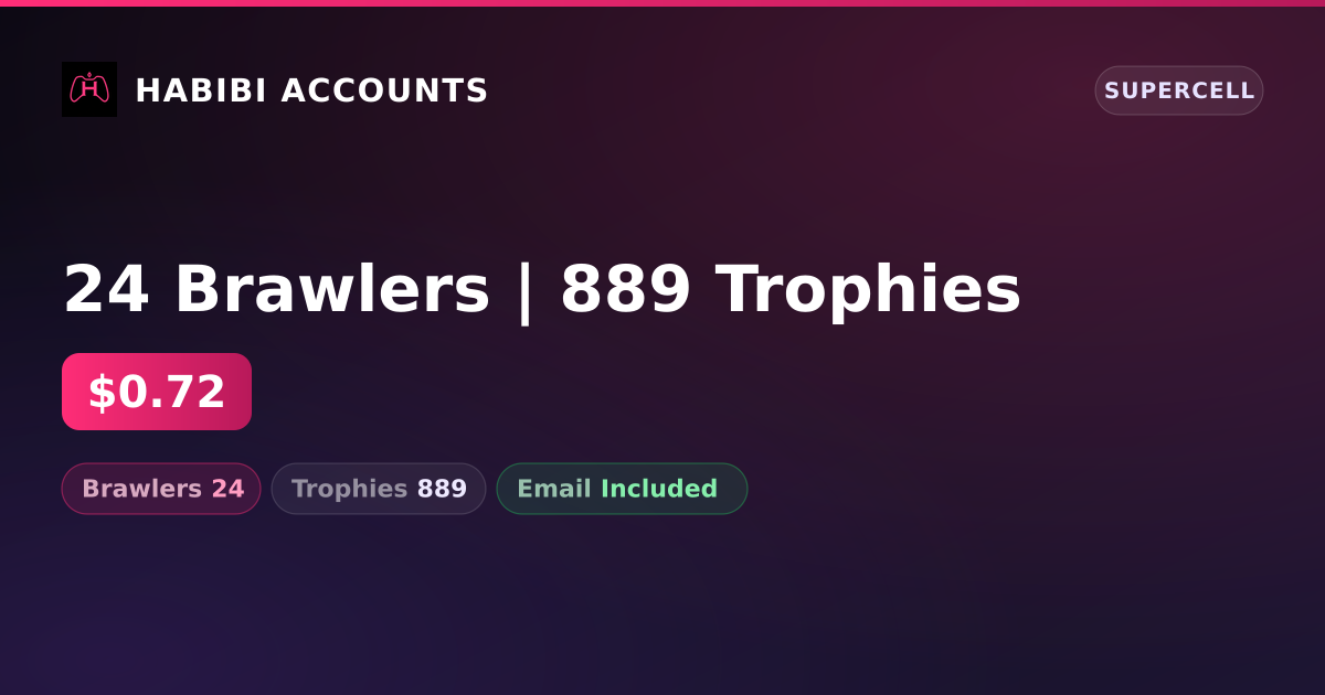 24 Brawlers | 889 Trophies — HabibiAccounts