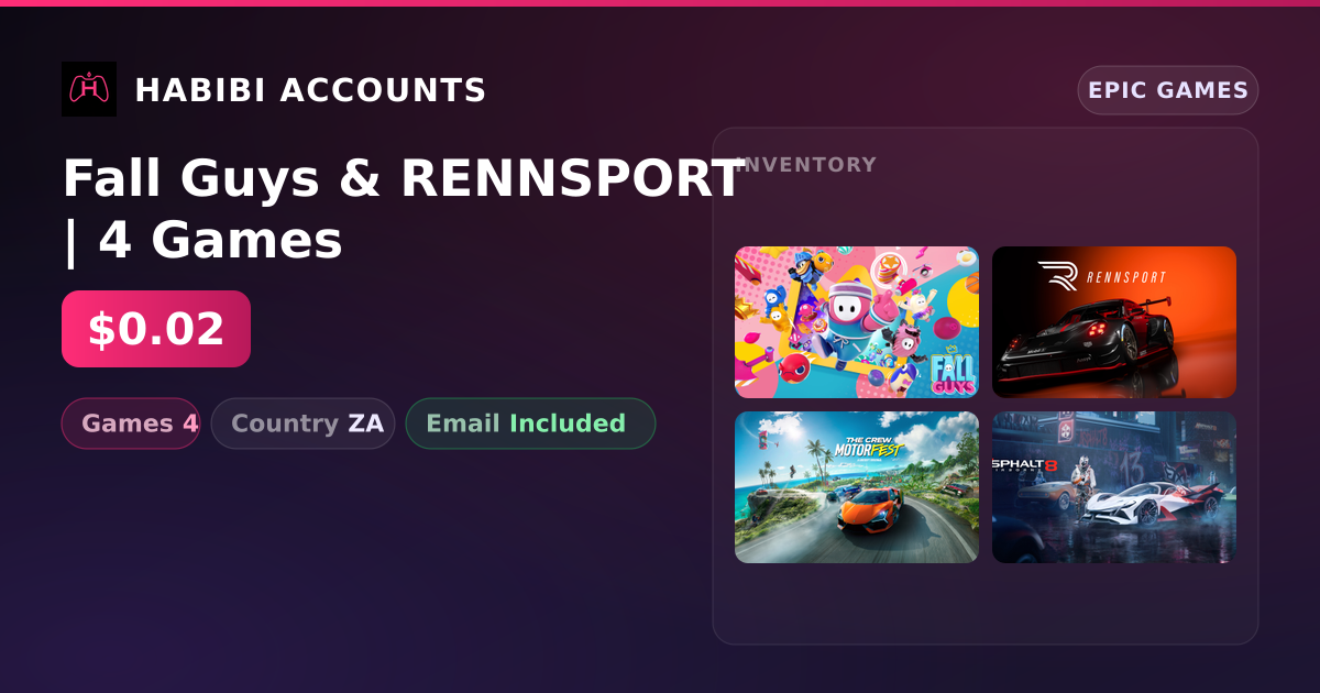 Fall Guys & RENNSPORT | 4 Games — HabibiAccounts
