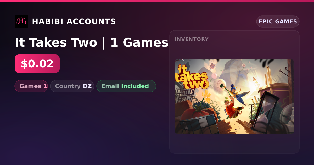 It Takes Two | 1 Games — HabibiAccounts