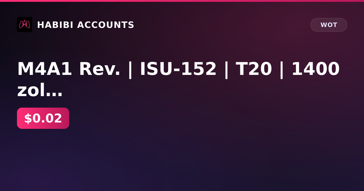 M4A1 Rev. | ISU-152 | T20 | 1400 zol | 3 million ser | exc 97d | Lesta — HabibiAccounts
