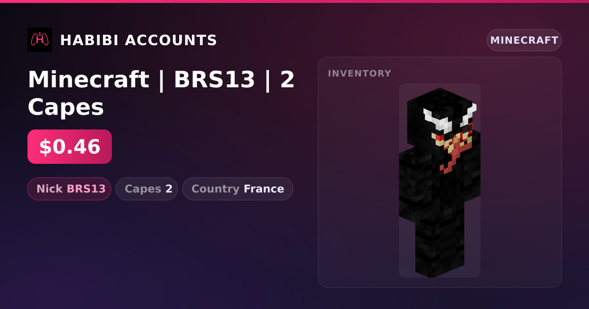 Minecraft | BRS13 | 2 Capes — HabibiAccounts