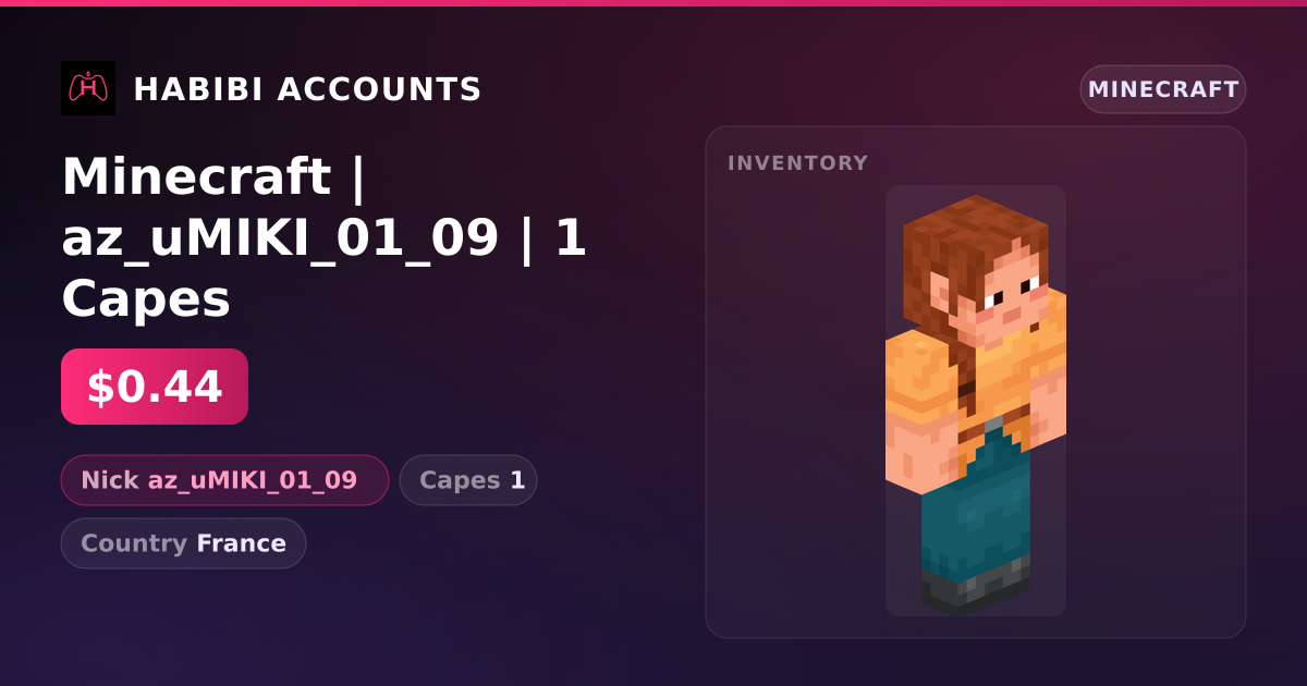 Minecraft | az_uMIKI_01_09 | 1 Capes — HabibiAccounts