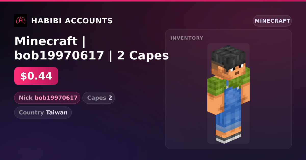 Minecraft | bob19970617 | 2 Capes — HabibiAccounts