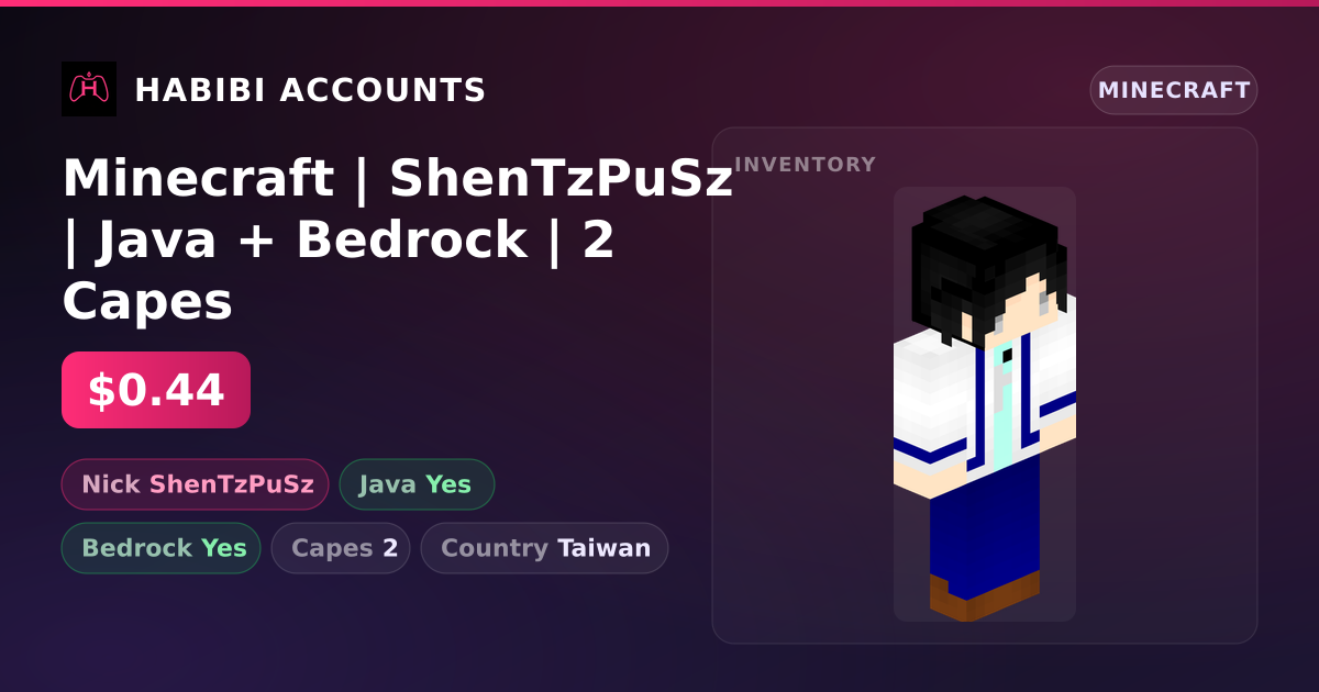 Minecraft | ShenTzPuSz | Java + Bedrock | 2 Capes — HabibiAccounts