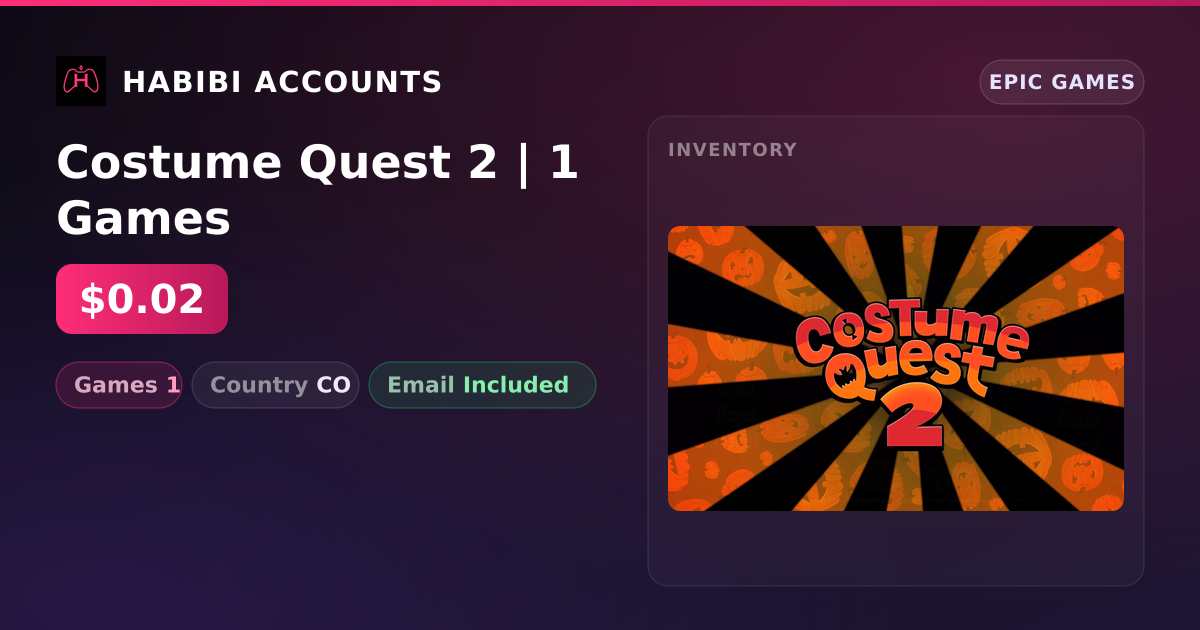 Costume Quest 2 | 1 Games — HabibiAccounts