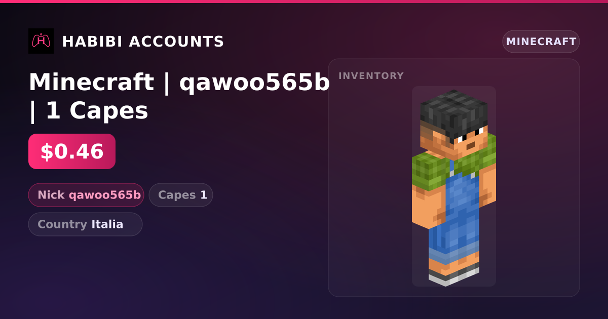 Minecraft | qawoo565b | 1 Capes — HabibiAccounts