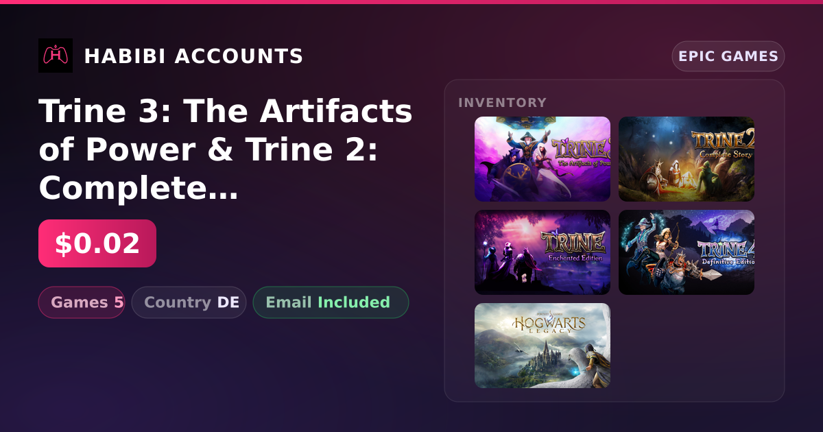 Trine 3: The Artifacts of Power & Trine 2: Complete Story | 5 Games — HabibiAccounts