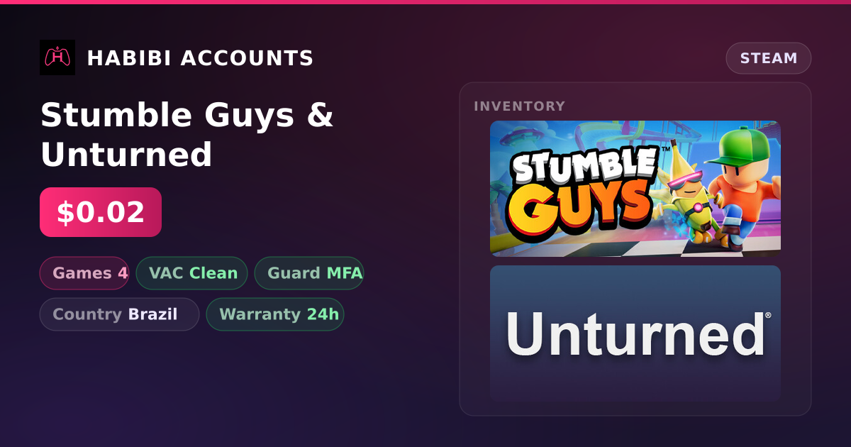 Stumble Guys & Unturned — HabibiAccounts