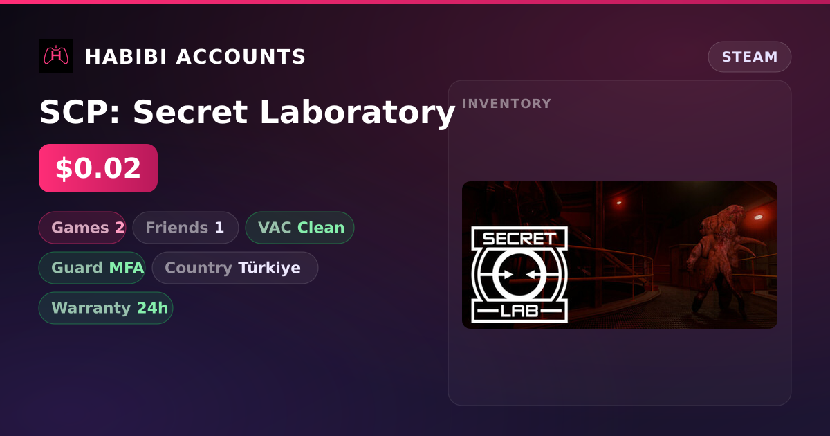 SCP: Secret Laboratory — HabibiAccounts