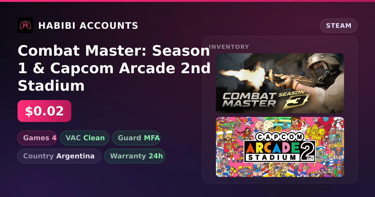 Combat Master: Season 1 & Capcom Arcade 2nd Stadium — HabibiAccounts