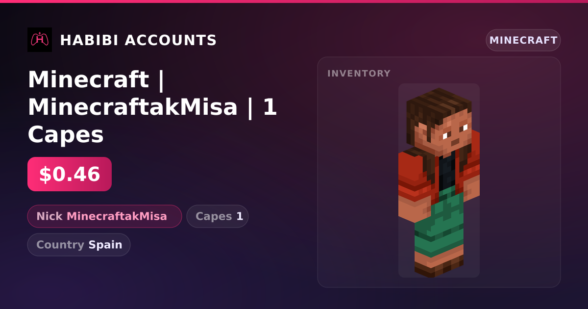 Minecraft | MinecraftakMisa | 1 Capes — HabibiAccounts