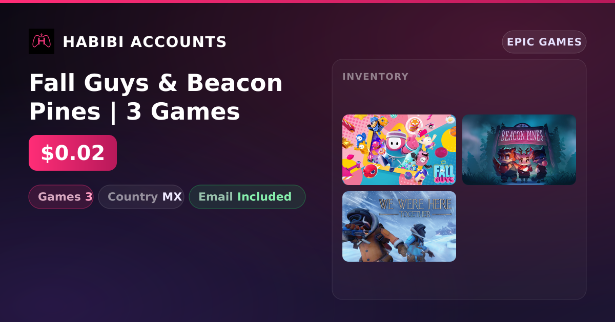 Fall Guys & Beacon Pines | 3 Games — HabibiAccounts