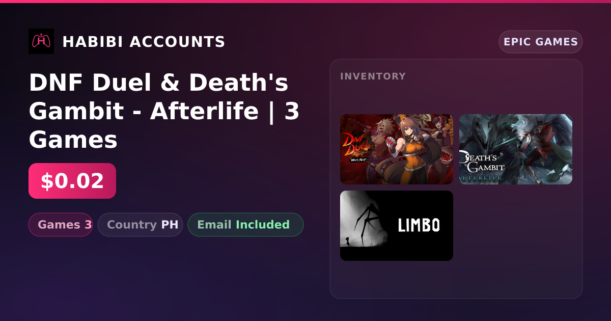 DNF Duel & Death's Gambit - Afterlife | 3 Games — HabibiAccounts