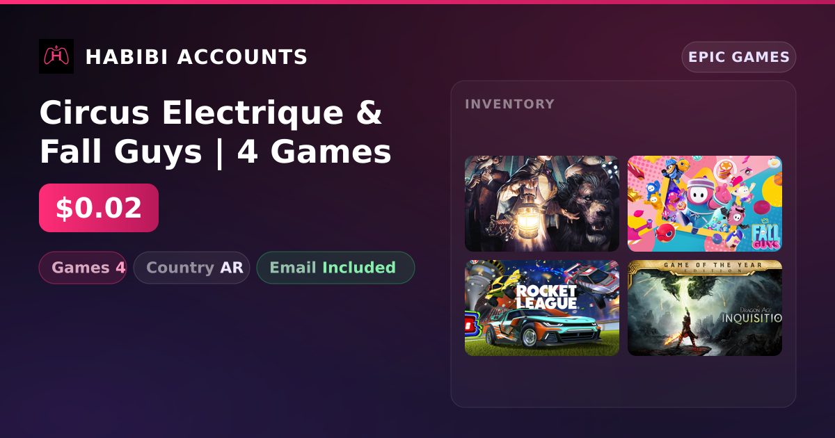 Circus Electrique & Fall Guys | 4 Games — HabibiAccounts