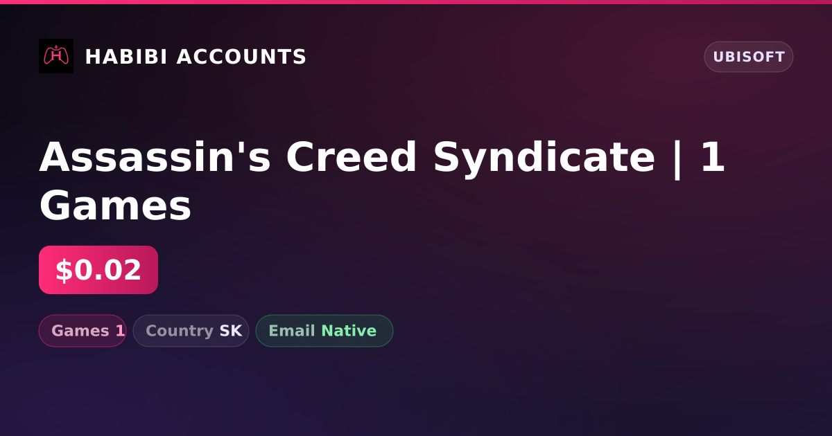Assassin's Creed Syndicate | 1 Games — HabibiAccounts
